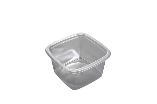 Plastbakke 4057 firkantet APET klar 102x102x57mm 350ml 520/kar