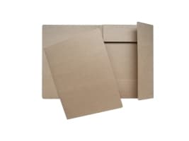 Vrige Klapmappe, 3-klap, brun karton, 600 g, A4,
