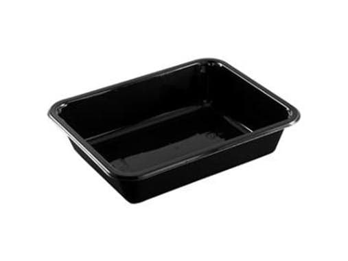 Bricka 1-rum 2227-1D 1415 ml 227x178x49 mm CPET Svart,360 st/krt