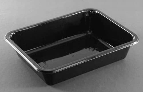 Bricka 1-rum 2227-1D 1415 ml 227x178x49 mm CPET Svart,360 st/krt