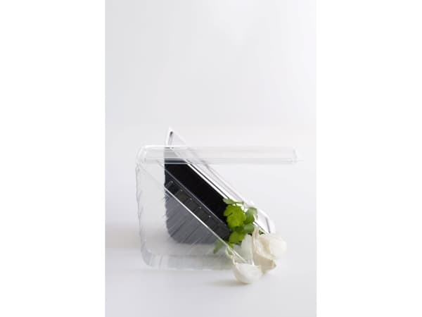 Sandwichbakke 180x68x80 mm til 3 skiver med Låg PET Klar,5 pk x 100 stk/krt