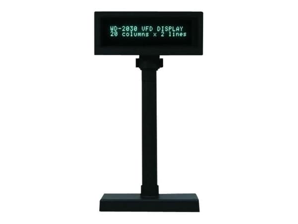 Capture WD-2030 B - Kunddisplay - 700 cd/m² - RS-232 - svart - seriell RS-232