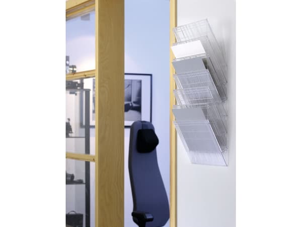Skråfag Durable Flexiboxx, 6 bakker, A4, liggende, transparent