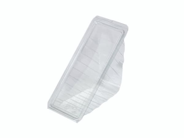 Sandwichbakke 185x78x85 mm til 4 skiver med Låg PET Klar,5 pk x 100 stk/krt