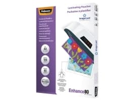 Lamineringslommer Fellowes, A4, 80 µm, pakke a 100 ark