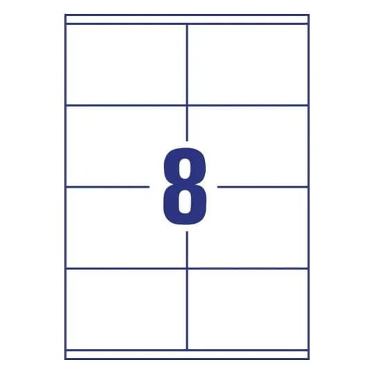 Avery - Hvit - 105 x 70 mm 800 etikett(er) (100 ark x 8) flerbruks merkelapper