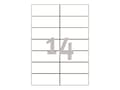 Pikkukuva 3 / 5: Avery Universal Labels, White 105x42,3mm, 105 x 42.3, 1400 kpl, 100 arkkia