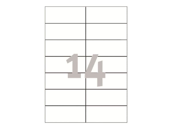 Avery Universal Labels, White 105x42,3mm, 105 x 42.3, 1400 kpl, 100 arkkia