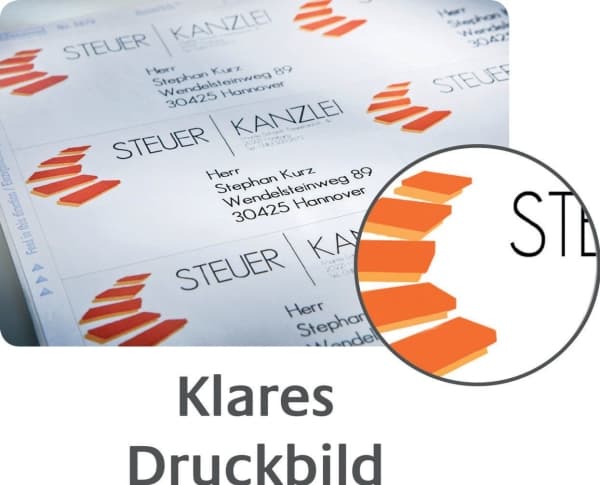 Avery Zweckform 3668, Valkoinen, Suorakulmio, Kiinteä, 52.5 x 21.2 mm, A4, Paperi