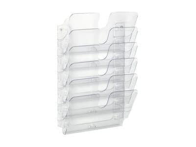 DURABLE FLEXIPLUS - Literaturholder - veggmonterbar - 6 rom - for A4 - gjennomsiktig