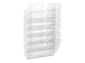 Miniatyrbilde 1 av 5: DURABLE FLEXIPLUS - Literaturholder - veggmonterbar - 6 rom - for A4 - gjennomsiktig