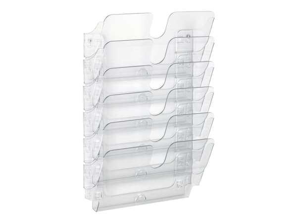 DURABLE FLEXIPLUS - Literaturholder - veggmonterbar - 6 rom - for A4 - gjennomsiktig