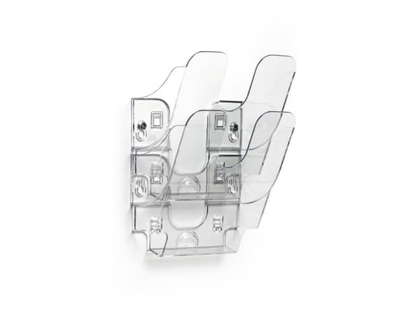 DURABLE FLEXIPLUS - Bokhållare - väggmonterbar - 2 utrymmen - för A5 - transparent