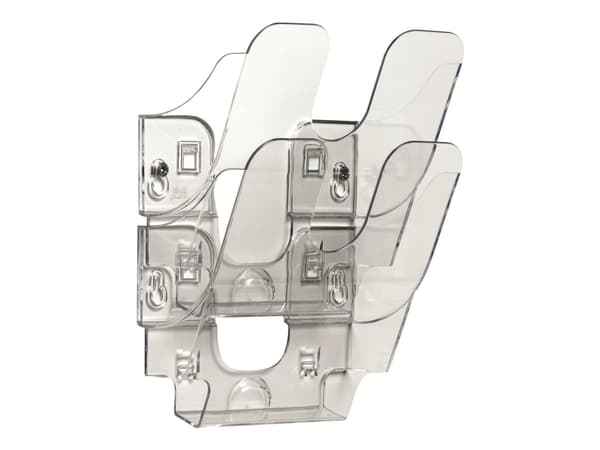 DURABLE FLEXIPLUS - Literaturholder - veggmonterbar - 2 rom - for A5 - gjennomsiktig