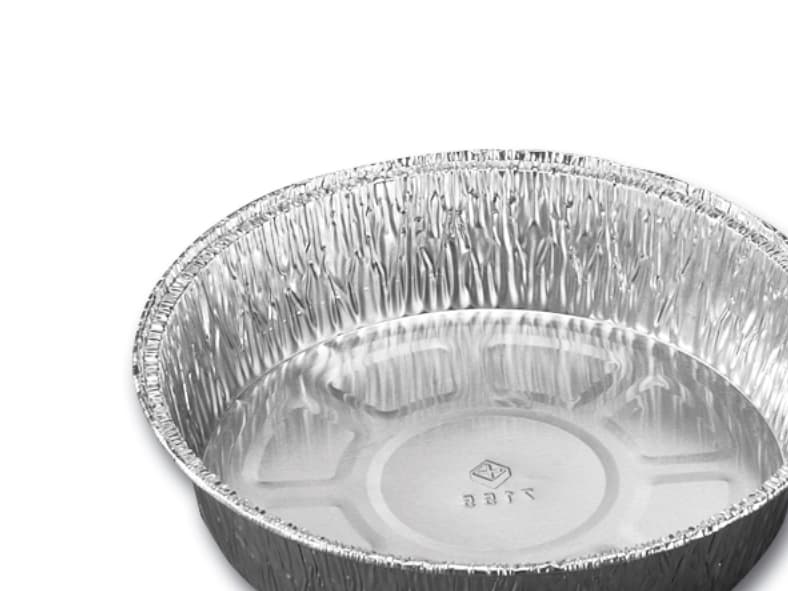 Alubakke 512 ml Ø158x34 mm Rund,100 stk/pk