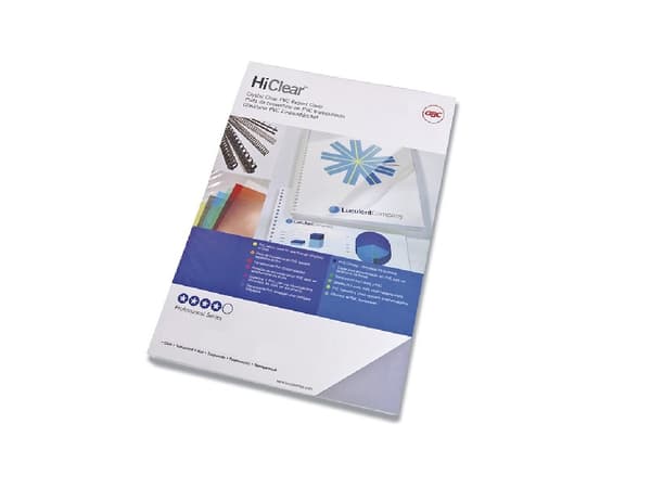 Indbindingsomslag GBC A4 250 micron klar PVC (50 stk.)