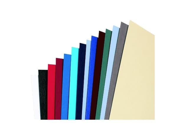 GBC LeatherGrain - A5 (148 x 210 mm) - 200 mikroner - hvit - 250 g/m² - 50 stk permomslag