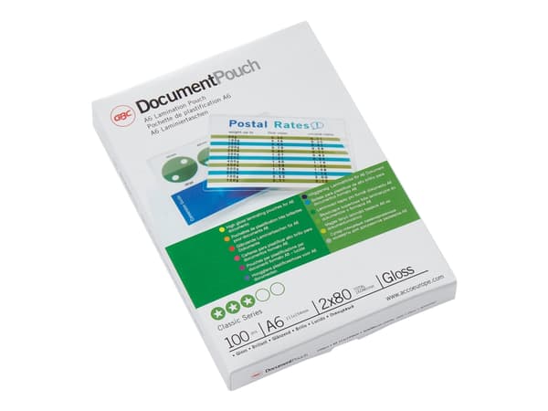 Lamineringsfickor GBC A6 80 micron klar - (100 st.)