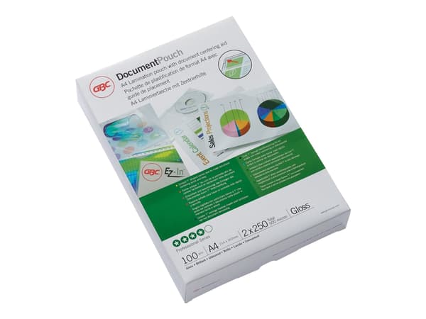 GBC Laminating Pouch - 250 mikron - 100-pack - glättat - 216 x 303 mm lamineringsfickor - för Fusion 1000L A3, 1000L A4, 1100L A3, 1100L A4, 3000L A3