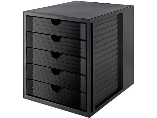 Skuffesystem HAN A4 Systembox sort med 5 skufferia
