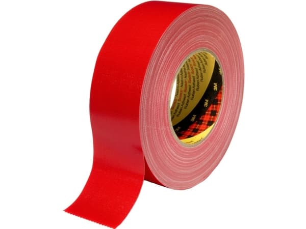 3M Scotch kangasteippi 389, 50 mm x 50 m, punainen, erittäin pysyvä, käsin repäistävissä (389R50)