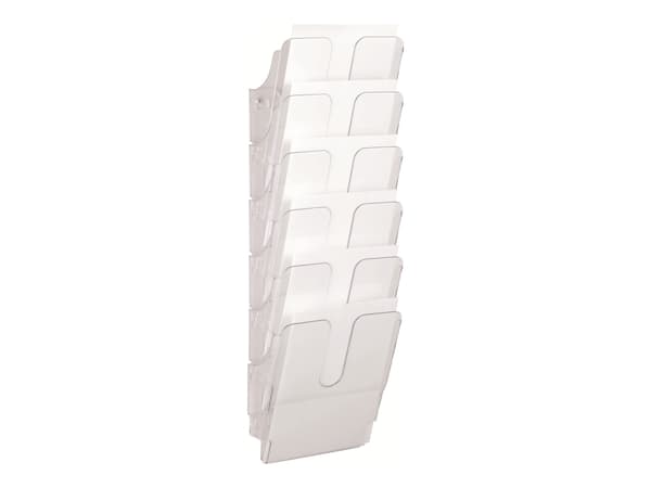 DURABLE FLEXIPLUS - Literaturholder - veggmonterbar - 6 rom - for A4 - gjennomsiktig