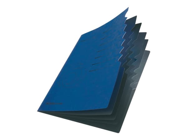 Herlitz Colorspan - Klassifikationsmapp - 7 utrymmen - 7 delar - förtryckt: 1-7 - för A4 - tabbad - svart, blå