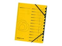 Herlitz Colorspan - Klassifikationsmapp - 12 utrymmen - 12 delar - förtryckt: A-Z, 1-12 - för A4 - tabbad - svart, gul