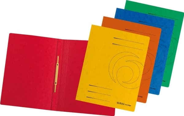 Herlitz 10902971, A4, Fotoark kartong, Blå, Grønn, Oransje, Rød, Gult, Portrett, 10 stykker