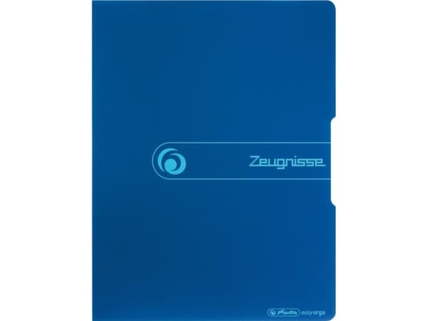Herlitz Zeugnisse, Konvensjonell filmappe, A4, Polypropylen (PP), Blå, Portrett, 20 lommer