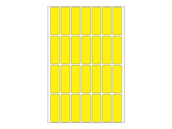 HERMA - Papir - matte - permanent klæbemiddel - gul - 13 x 40 mm 896 etikette(r) (32 ark x 28) etiketter