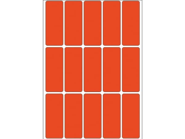 HERMA - Permanet adhesiv - rød - 20 x 50 mm 480 etikett(er) (32 ark x 15) merkelapper