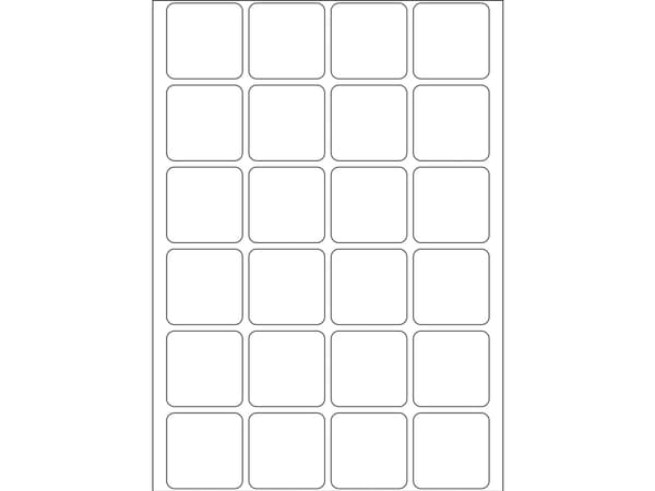 HERMA - Papir - permanent klæbemiddel - hvit - 24 x 24 mm 768 etikett(r) (32 ark x 24) etiketter