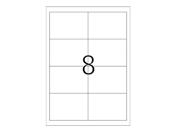 HERMA Premium - Papper - matt - permanent självhäftande - vit - 97 x 67.7 mm 200 etikett (er) (25 ark x 8) laminerade etiketter