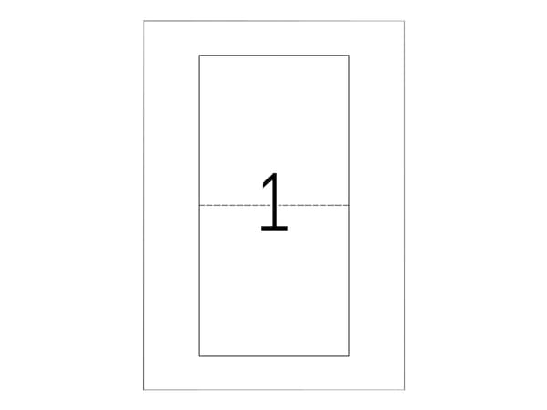HERMA Special - Kraftig hvitt - 121 x 242 mm 25 ark CD-etiketter / innleggsdeler