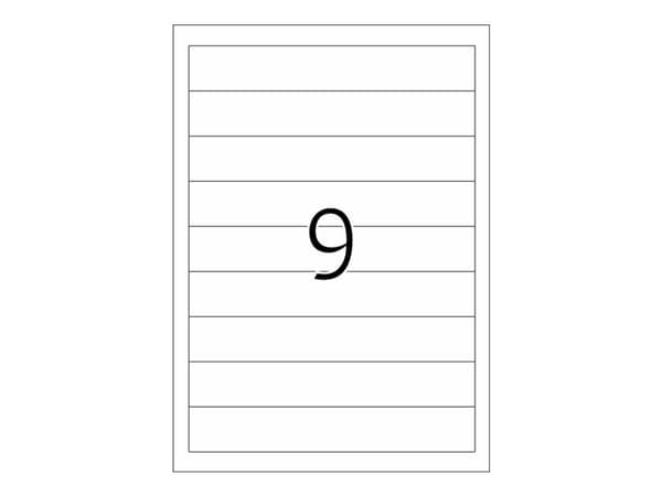 HERMA Special - Kartong - ingen häftning - bestruket - perforerad - vit - 30 x 190 mm 225 etikett (er) (25 ark x 9) etiketter för filmappar