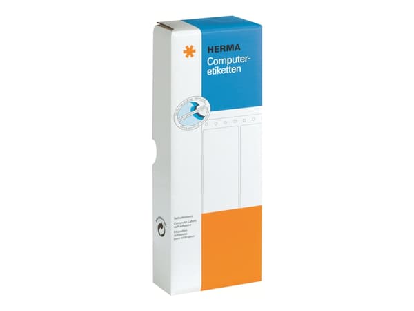 HERMA Computer labels - Papir - matt - permanent selv-adhesiv - perforert - hvit - 88.9 x 23 mm 2000 etikett(er) sammenhengde siksakfoldede etiketter