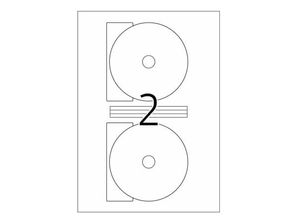 Herma Self-adhesive labels Maxi 8624 for CD, white, round, Ø 116 mm, matte paper, 20 pcs (8624)
