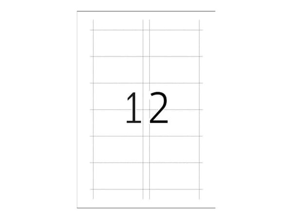 HERMA Special - Ikke-adhesiv - perforert - hvit - 75 x 40 mm 300 kort (25 ark x 12) etiketter til navneplater