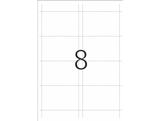 HERMA Special - Ikke-adhesiv - perforert - hvit - 90 x 60 mm 200 kort (25 ark x 8) etiketter til navneplater