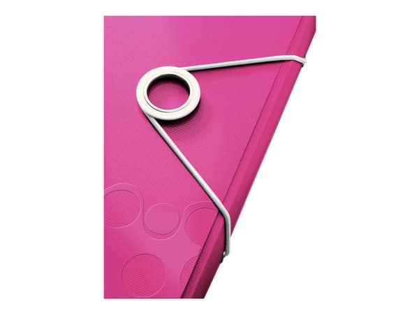Leitz WOW - 3-fliksmappe - bokryggbredde: 15 mm - for A4 (210 x 297 mm) - kapasitet: 150 ark - metallisk rosa