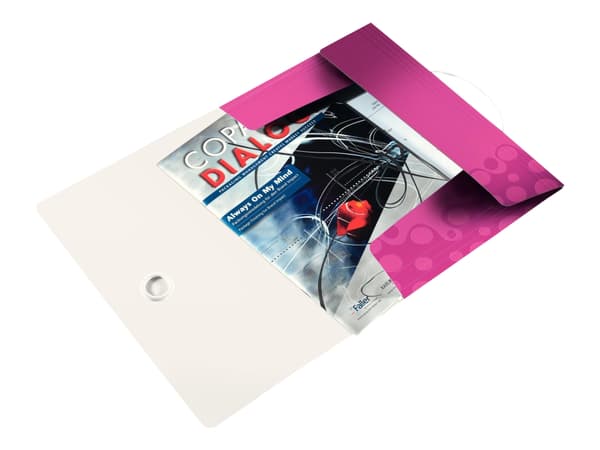 Leitz WOW - 3-fliksmappe - bokryggbredde: 15 mm - for A4 (210 x 297 mm) - kapasitet: 150 ark - metallisk rosa