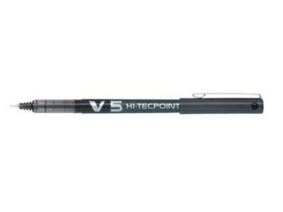 Pilot Hi-Tecpoint V5 - Rulleballpenn - svart - vannbasert blekk - 0.5 mm - ekstra fin