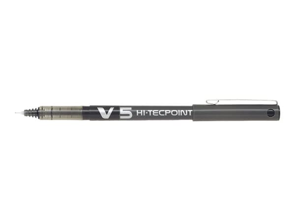 Pilot Hi-Tecpoint V5 - Rollerball-penna - svart - vattenbaserat bläck - 0.5 mm - extra fin