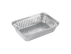 Alubakke 890 ml 207x141x41 mm rektangulær kraftig kvalitet,100 stk/pk
