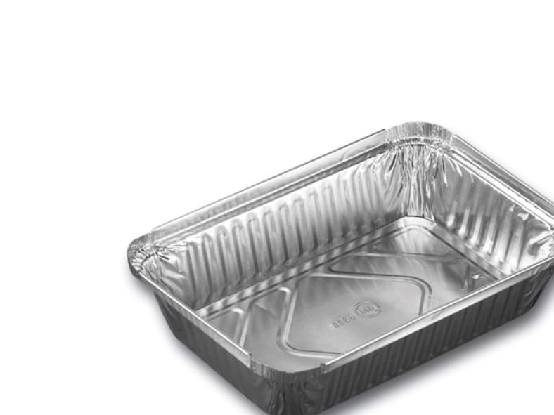 Alubakke 890 ml 207x141x41 mm rektangulær kraftig kvalitet,100 stk/pk