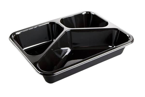 Færch C 2227-3F - Madopbevaringsbeholder - 1025 ml - rektangulær - engangs - sort (pakke med 420)
