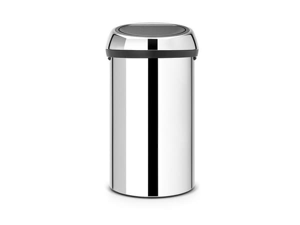 Affaldsspand Brabantia Touch Bin 60 liter brilliant stål