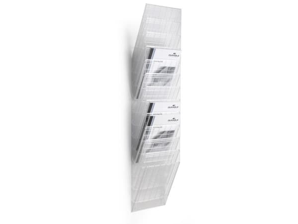 DURABLE FLEXIBOXX - Bokhållare - väggmonterbar - 12 utrymmen - för A4 - transparent