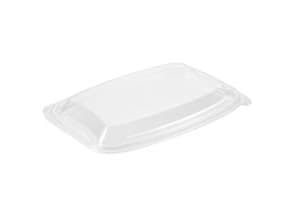 Låg t/plastbakke BISTRO 980ml 300stk/ka 254x174x23 OPS dome - (300 stk.)